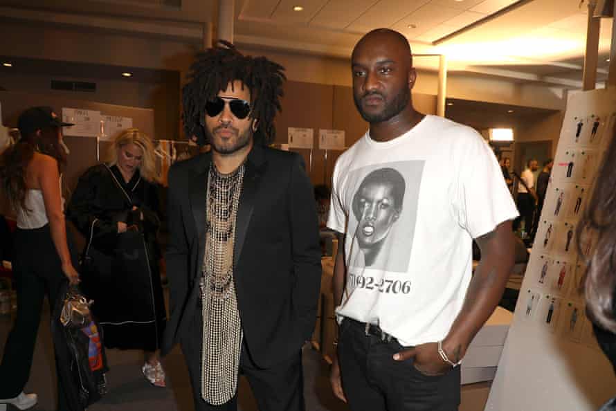 Abloh với Lenny Kravitz, người đã bày tỏ lòng kính trọng.