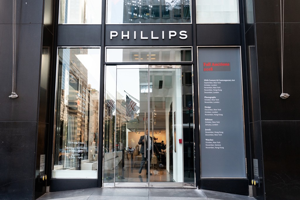 Mặt ngoài của nhà đấu giá Philips ở New York