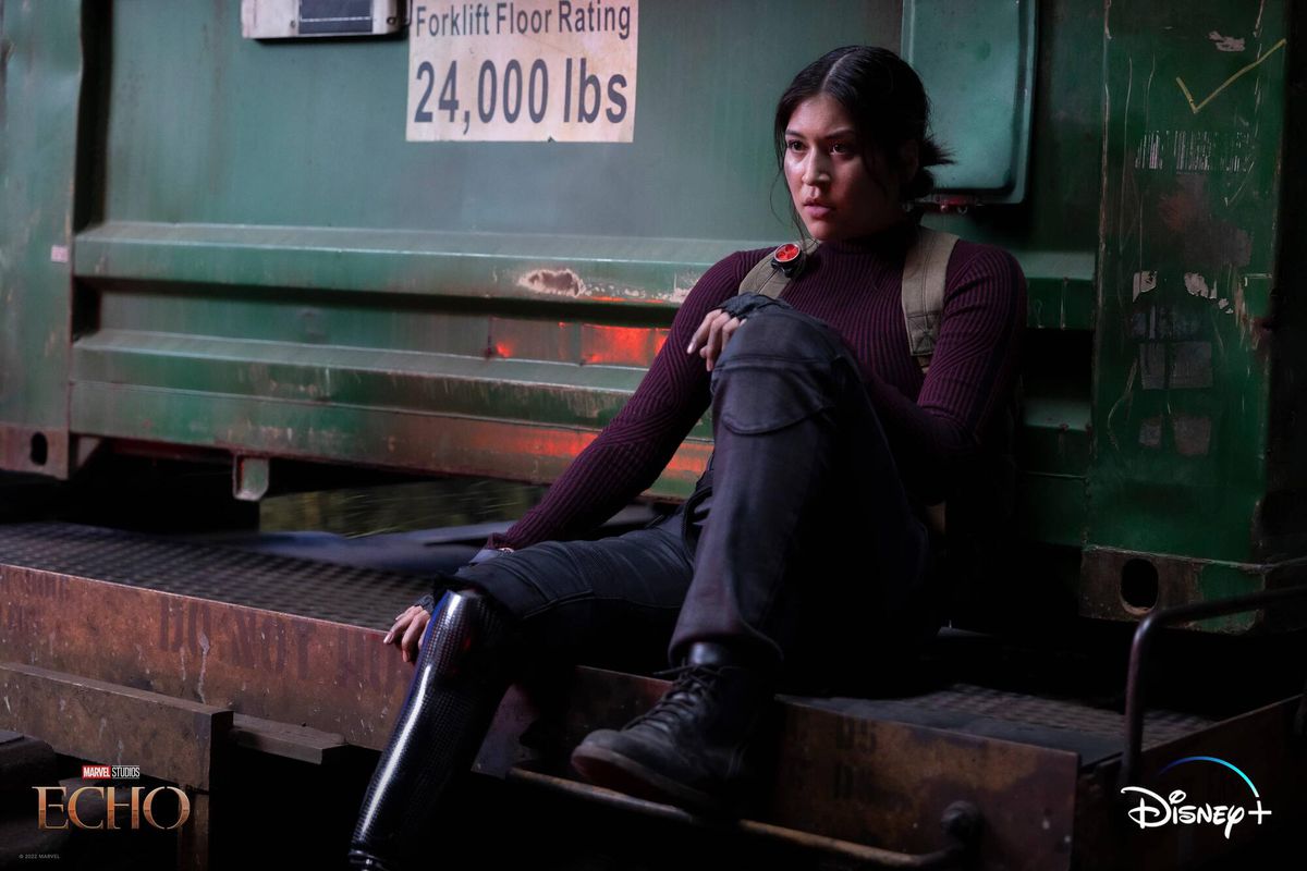 Alaqua Cox trong vai Maya Lopez trong loạt Disney Plus, Marvel's Echo.