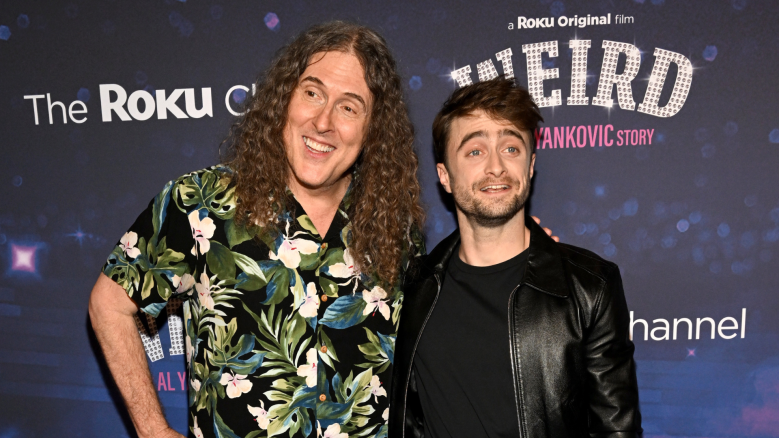 "Weird Al" Yankovic and Daniel Radcliffe attend the Brooklyn premiere of "Weird: The Al Yankovic Story"