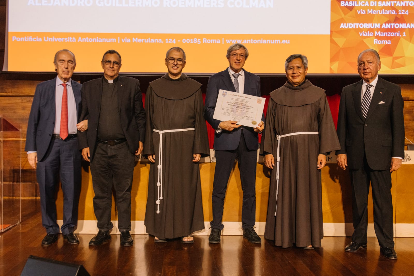 Alejandro Guillermo Roemmers nhận bằng tiến sĩ Honoris Causa ở Rome: Đại sứ của Huynh đệ đoàn toàn cầu